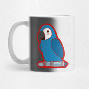 Cute Parrot - Blue & White Mug